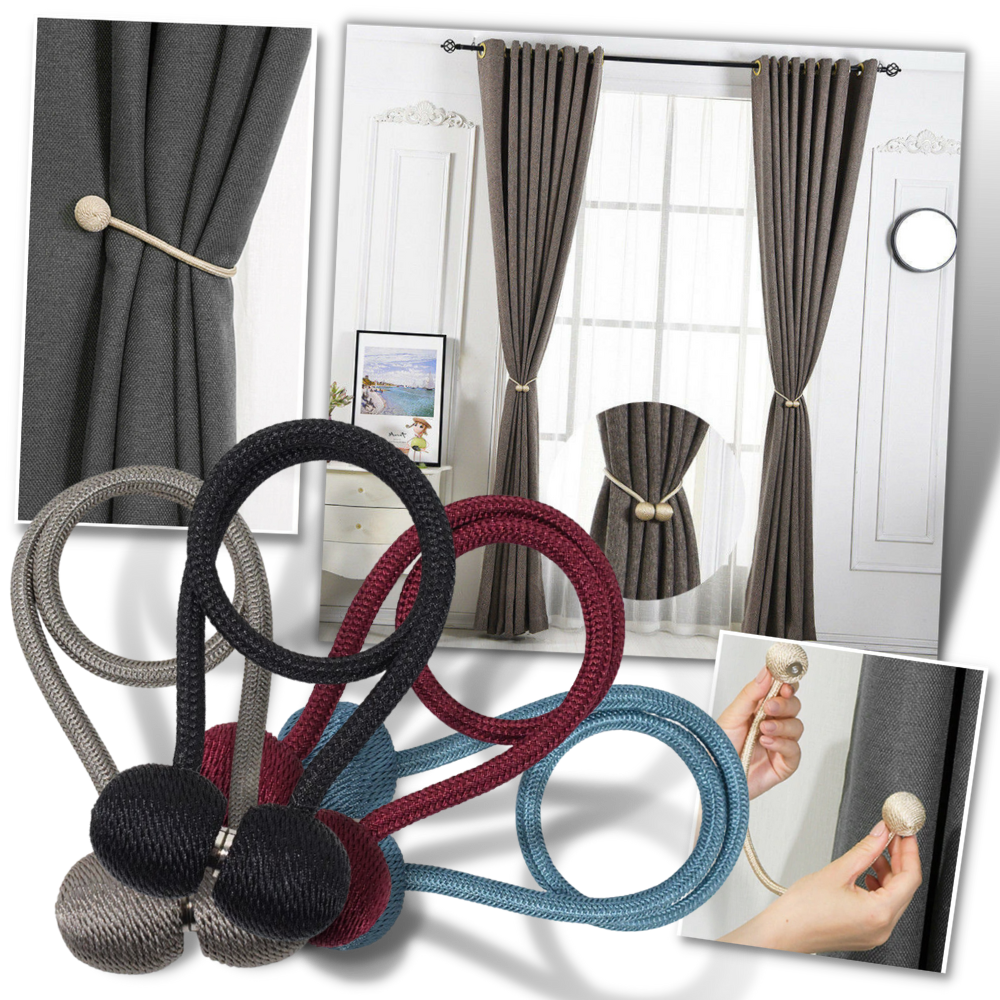 2-Pack Magnetic Curtain Buckles
