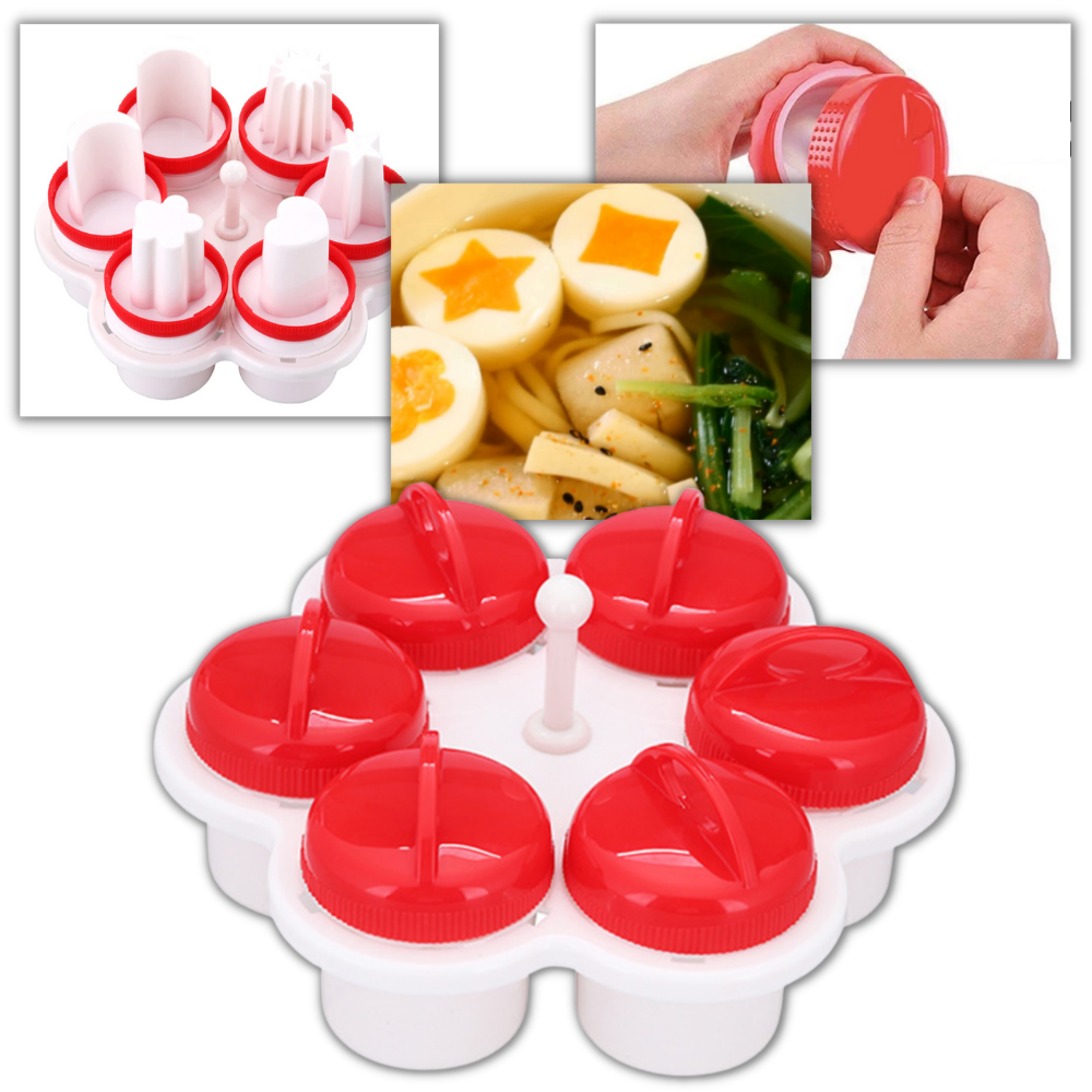 Pack of 6 Fancy Shape Egg Cookers