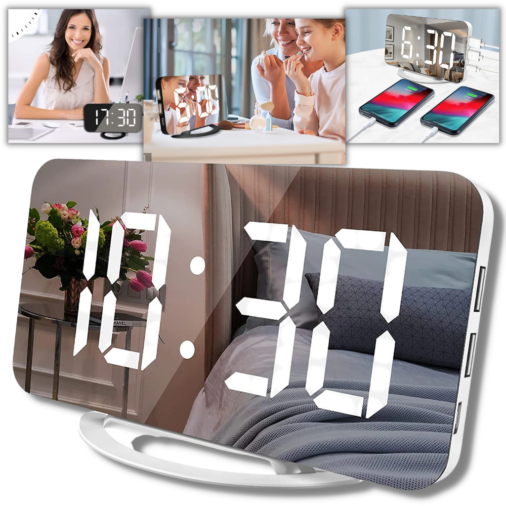 Multifunctional Digital Clock Mirror