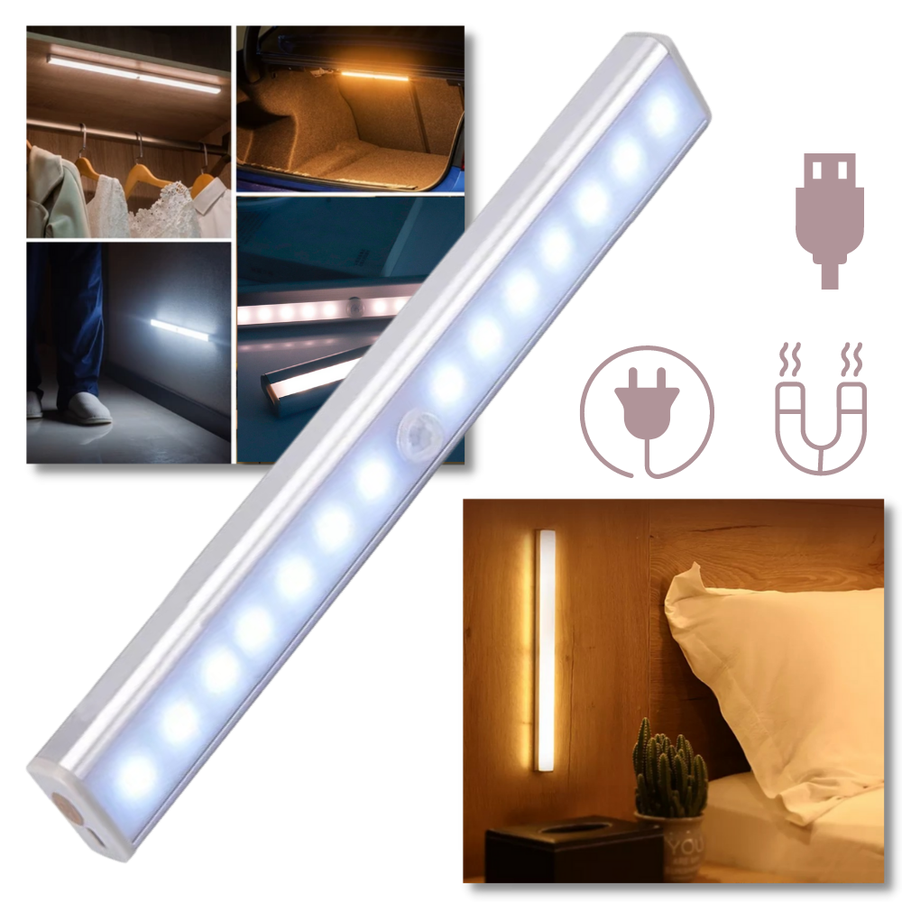 Magnetic motion sensor LED light