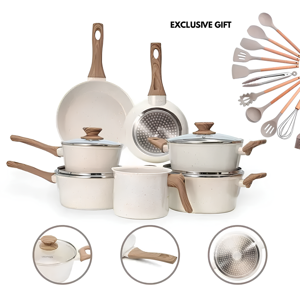 🔥 Full Kitchen Set: 9 Pots + 13 Free Utensils – Limited Stock!