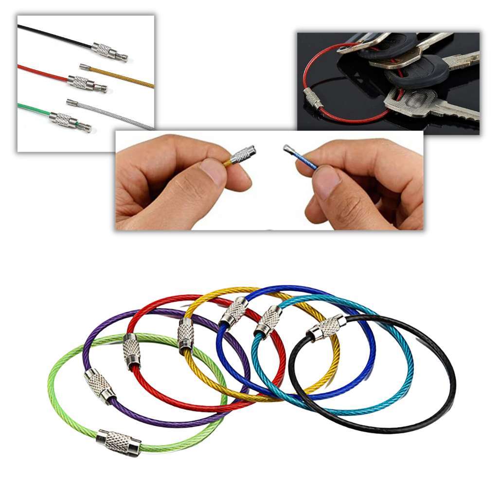 Pack of Flexible Wire Keychains