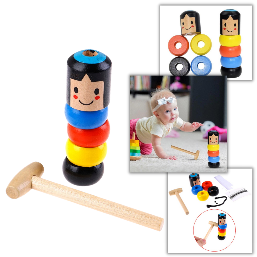Magic Unbreakable Wooden Man Toy
