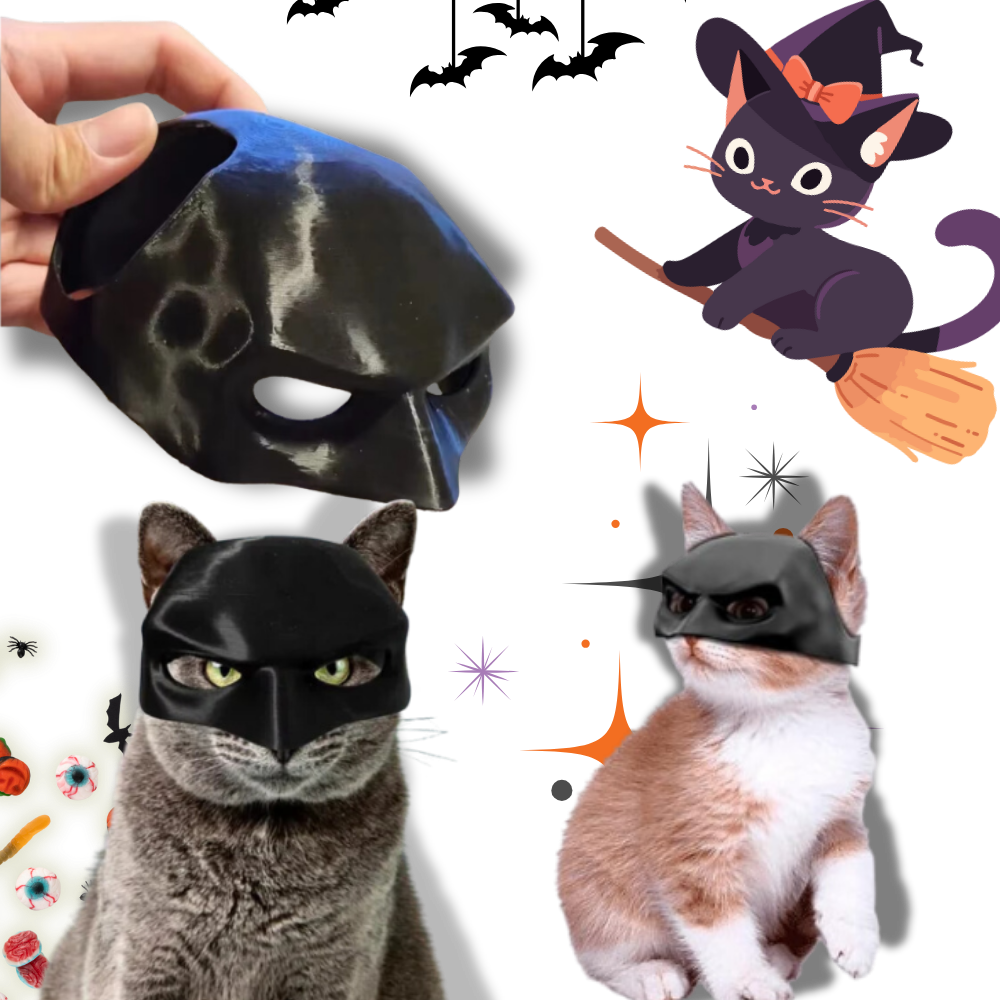 Adorable Batman Cat Mask