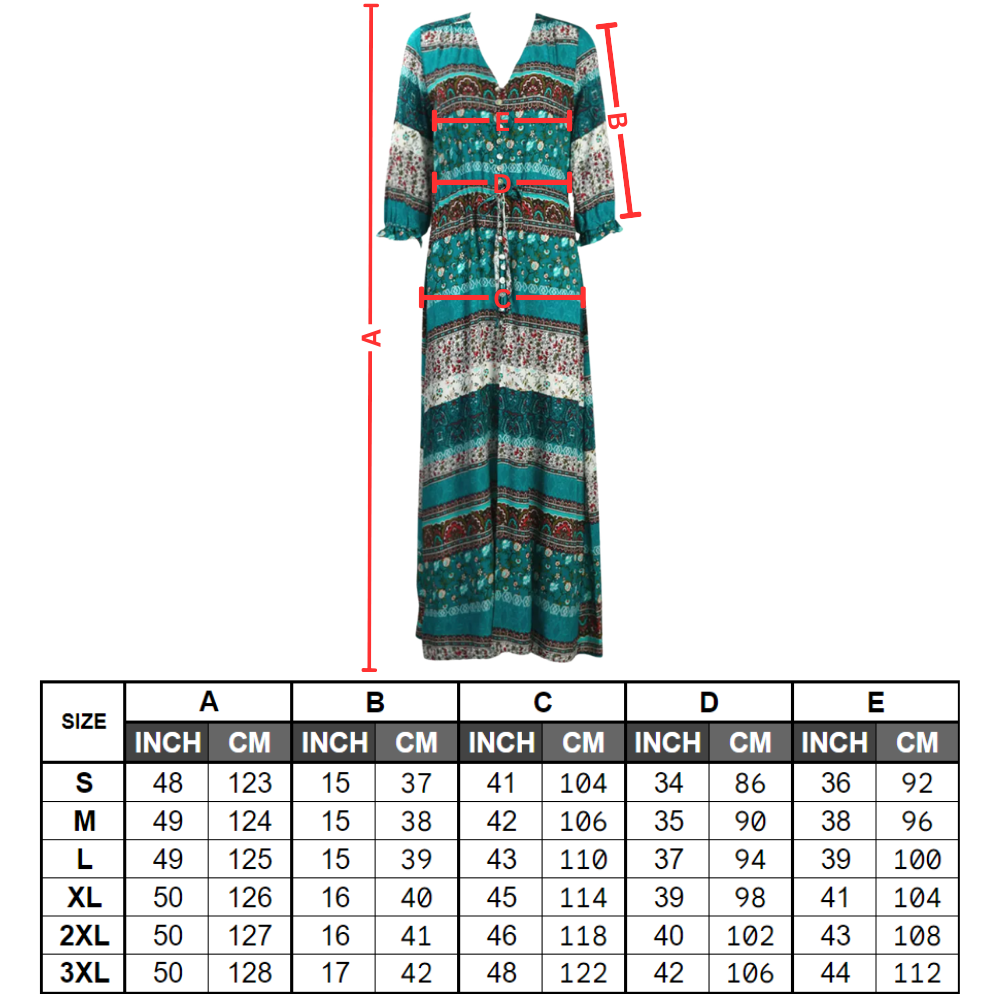 Bohemian V-Neck Maxi Dress