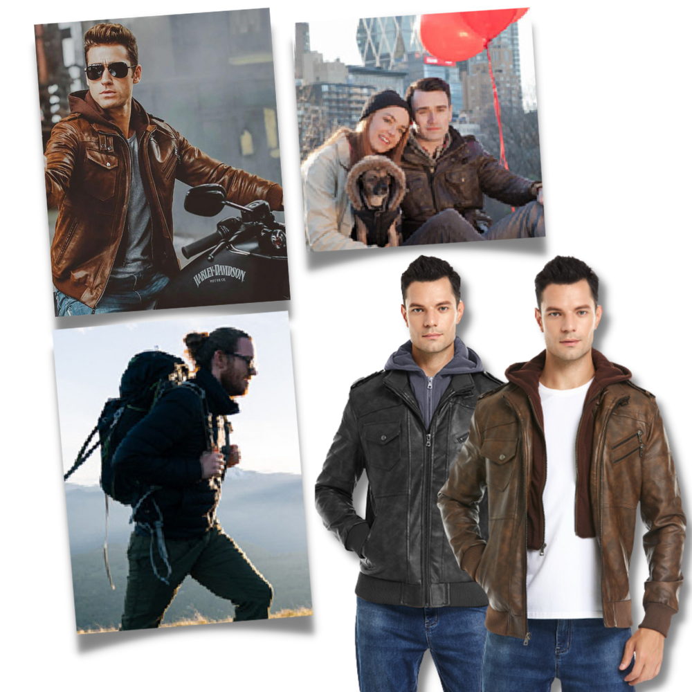 Classic Brown Leather Motorcycle Jacket