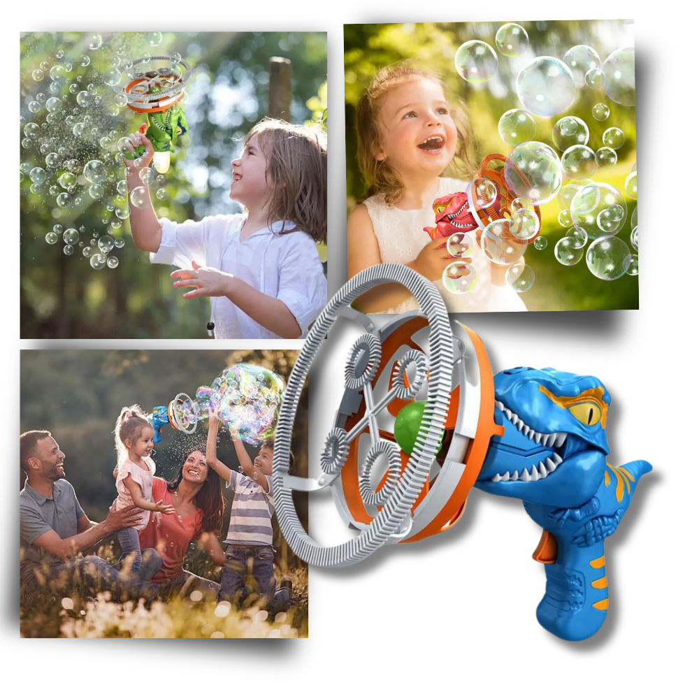 Colorful Dinosaur Bubble Machine