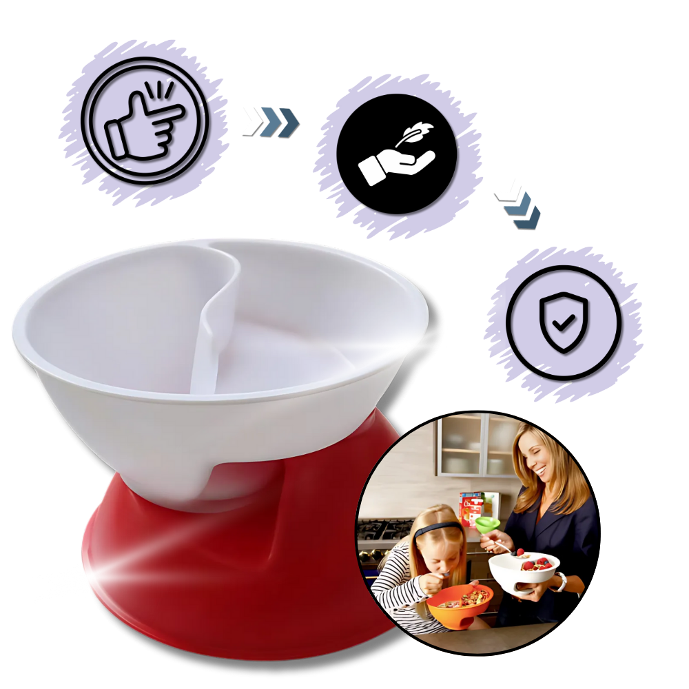 Dry-Wet Separation Cereal Bowl
