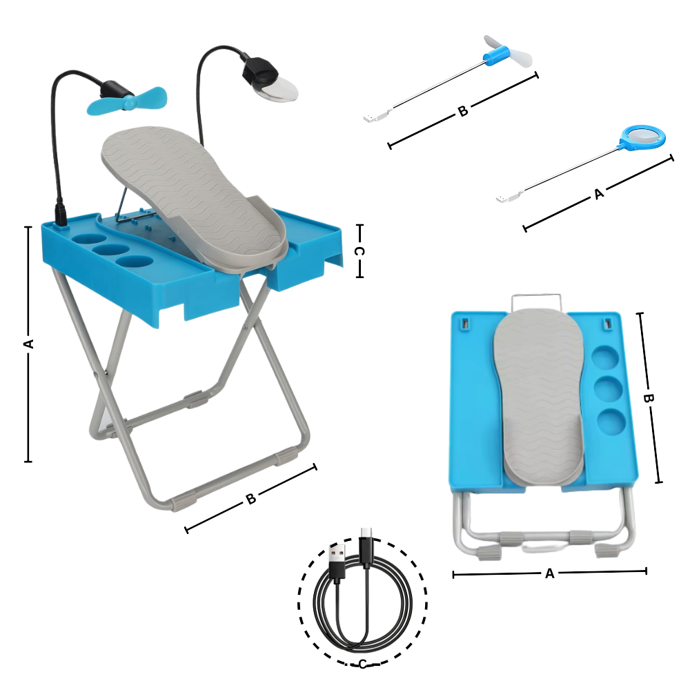 Ergonomic LED Pedicure Foot Rest