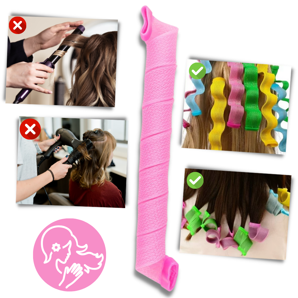 Heatless Curly Hair Roller Kit