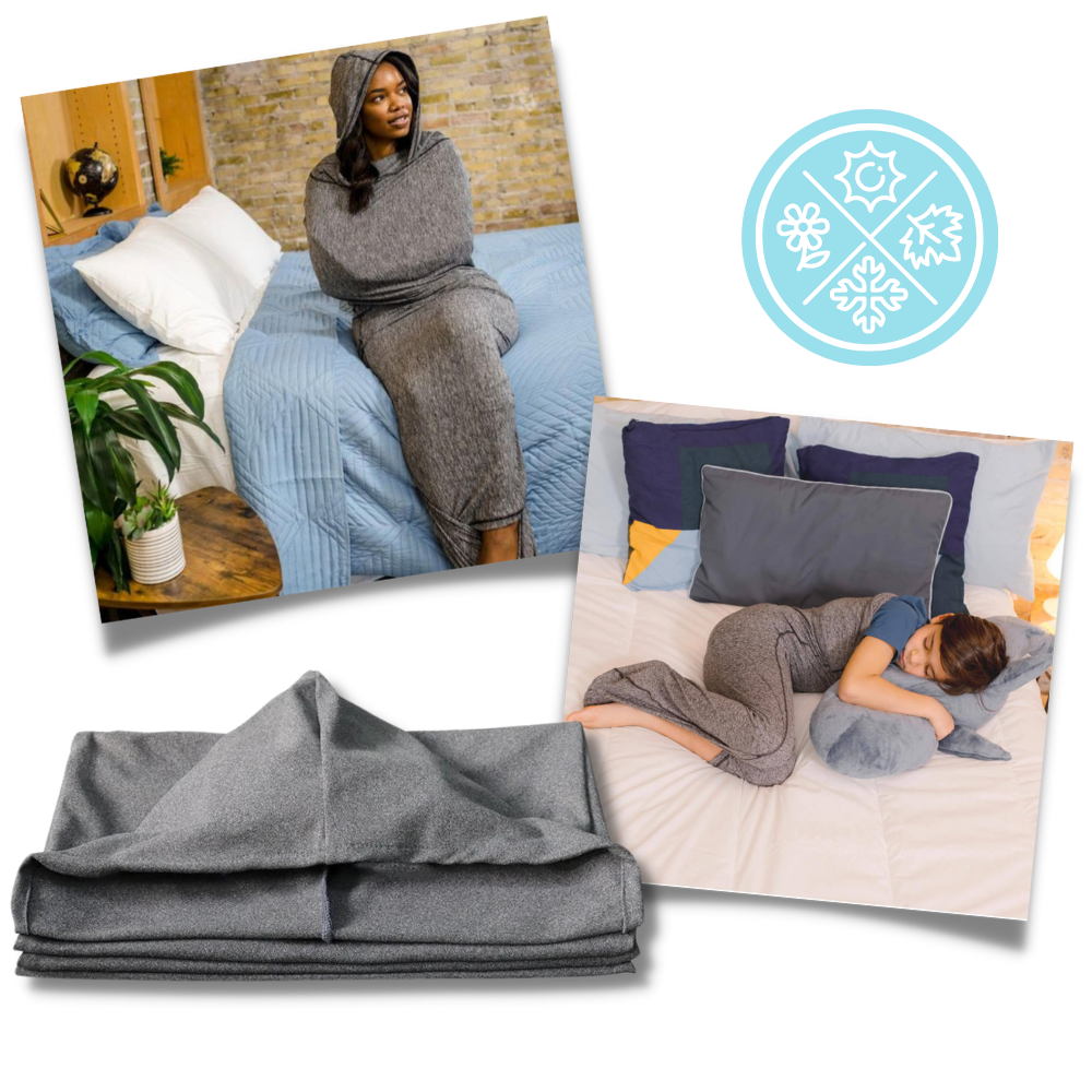 Hooded Sleep Pod Wearable Blanket