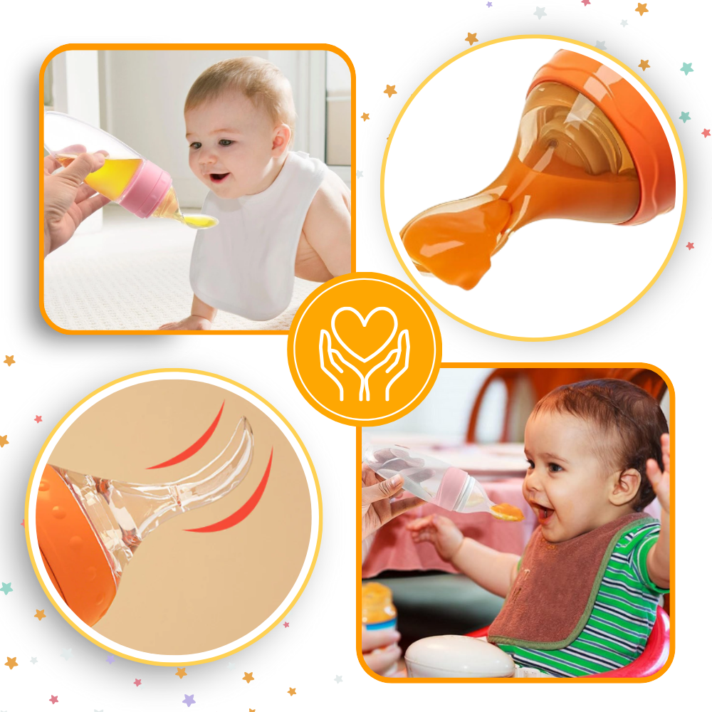 Mess-Free Silicone Spoon Feeding Bottles