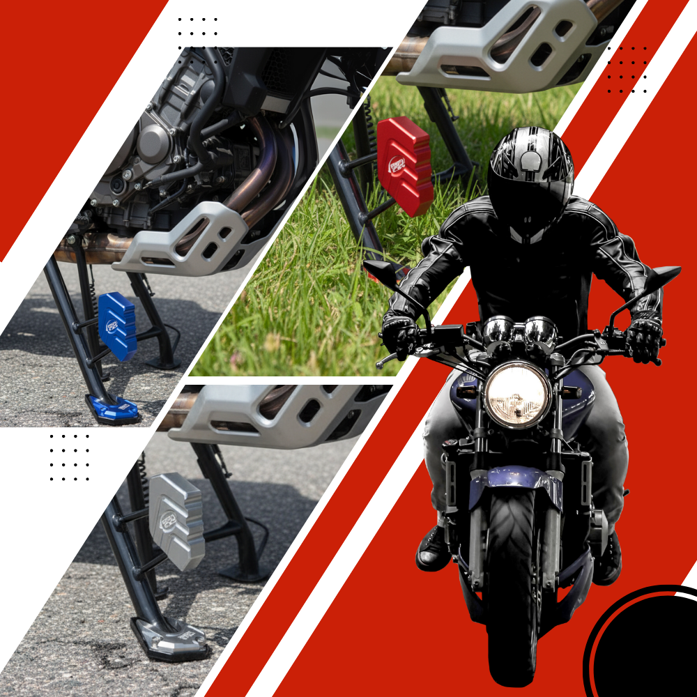 Motorcycle Alloy Kickstand Combo