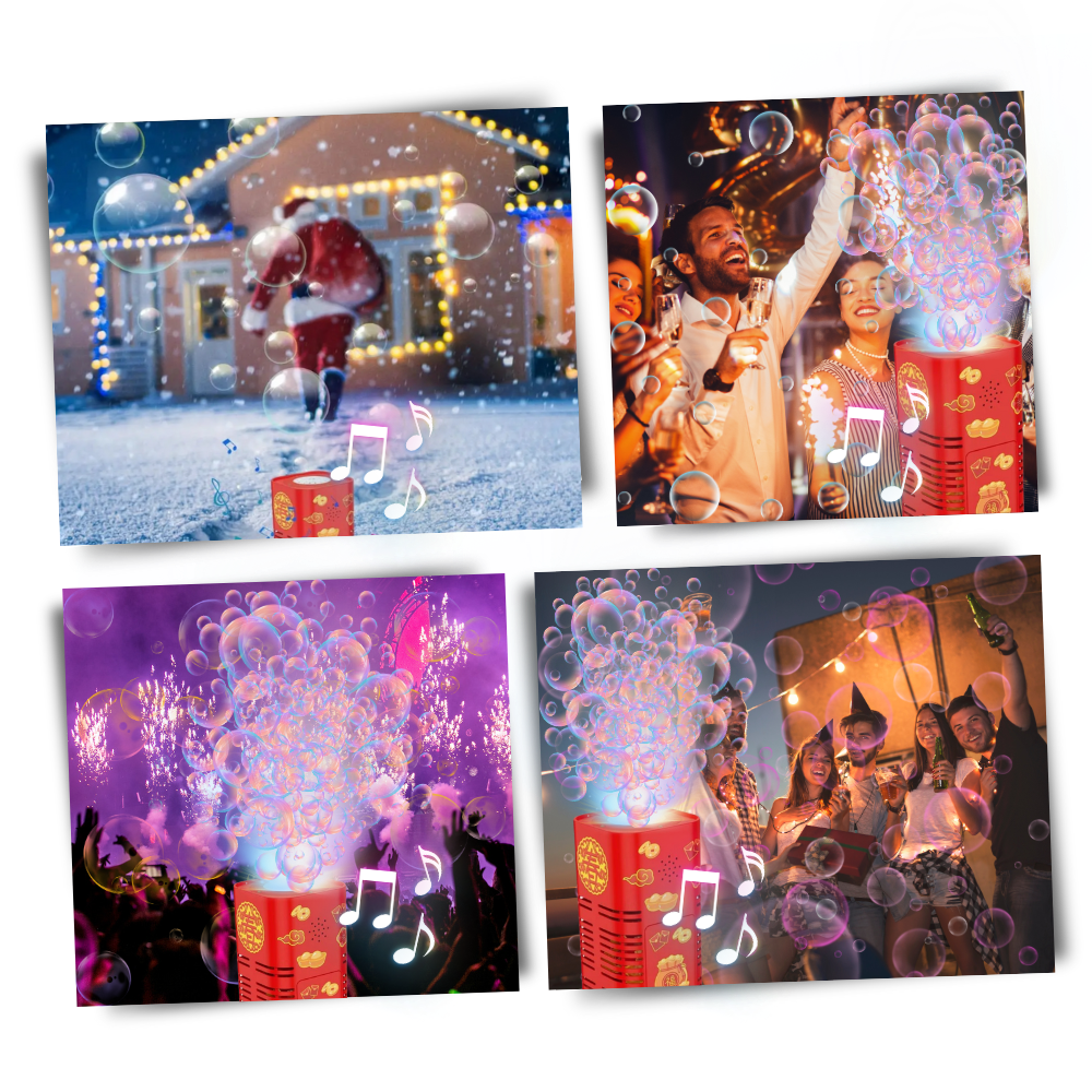 Rechargeable Firework Bubble Machine