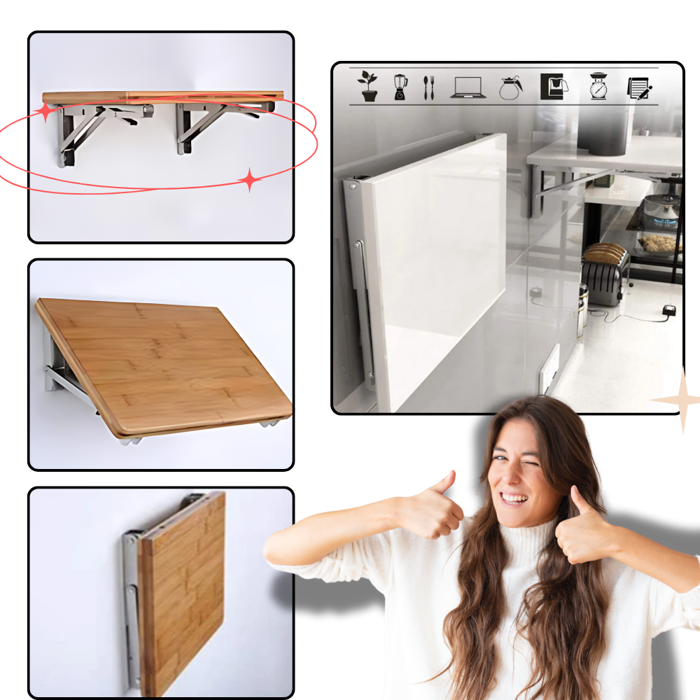 Stylish Wall Mounted Folding Table