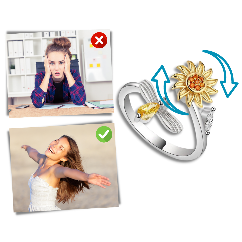 Sunflower Spinner Ring