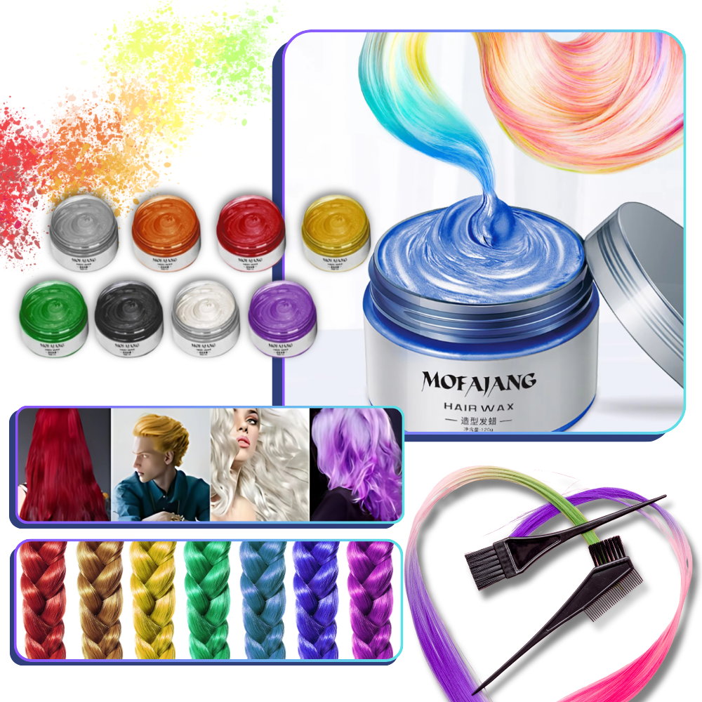 Temporary Vibrant Hair Wax Coloring