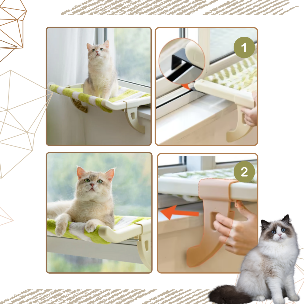 Tool-Free Cat Bed & Window Perch