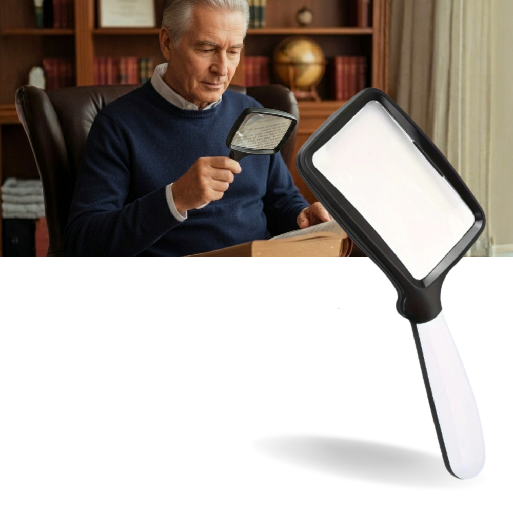 Wide Bright Reading Rectangular Magnifier