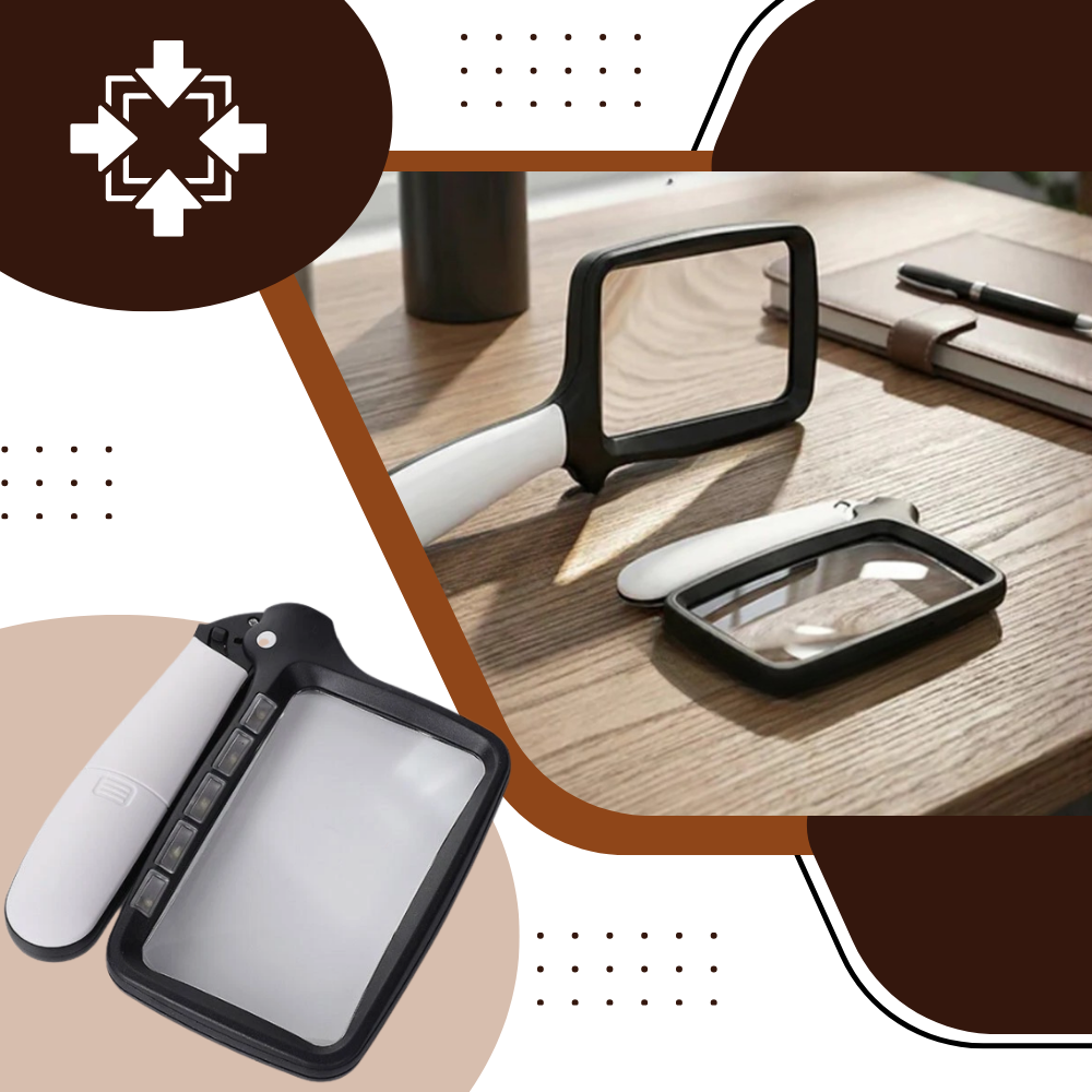 Wide Bright Reading Rectangular Magnifier