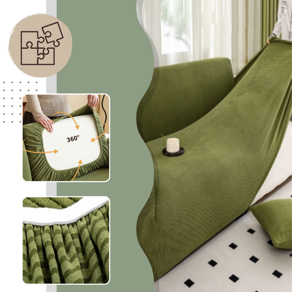 Wrinkle Free Corduroy Sofa Cover