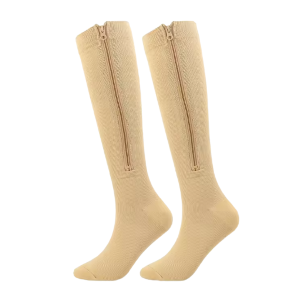Zippered Knee Compression Sock